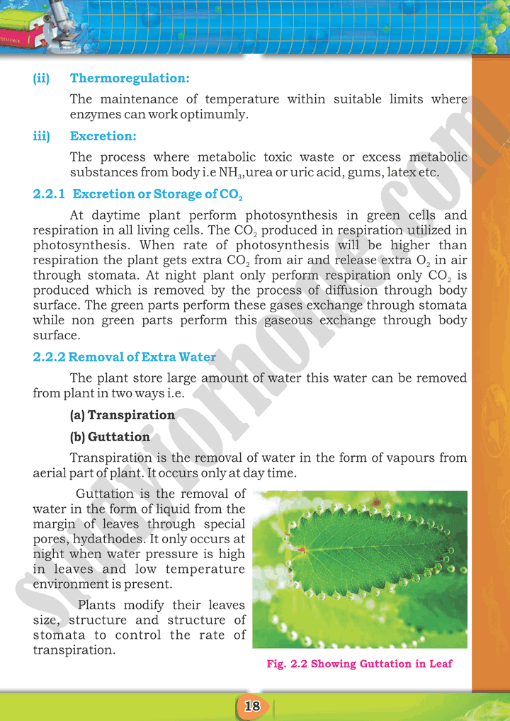 Homeostasis Chapter 2 Biology 10th Text Book