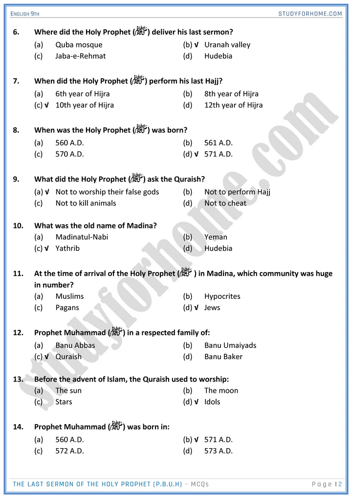 ethics character building mcqs english 9th 2