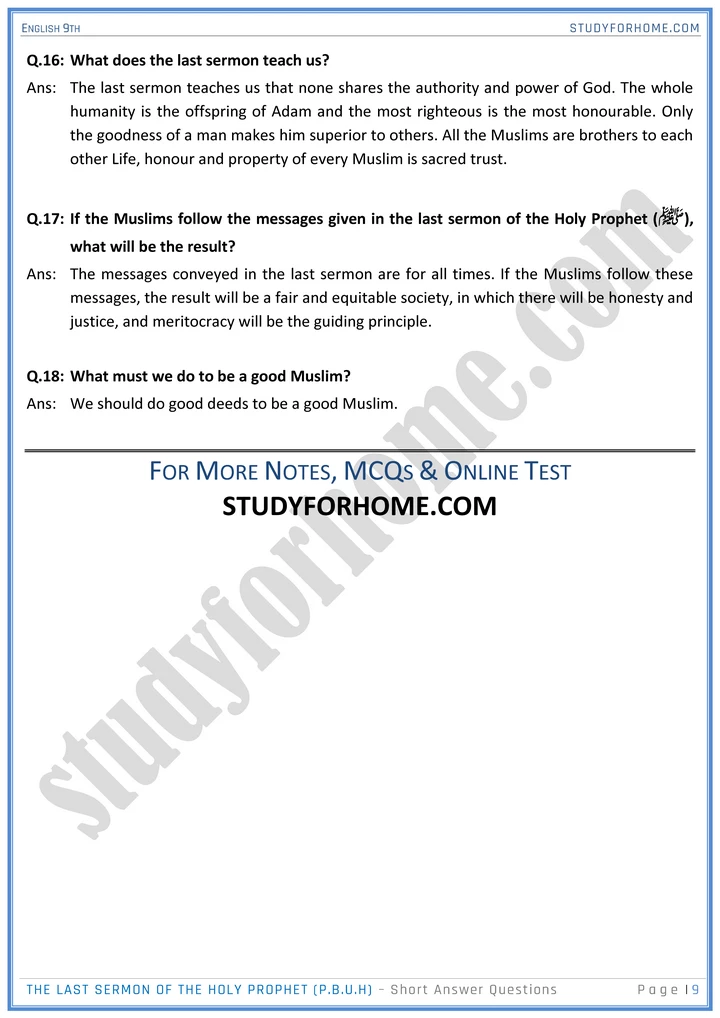 ethics character building question answers english 9th 4