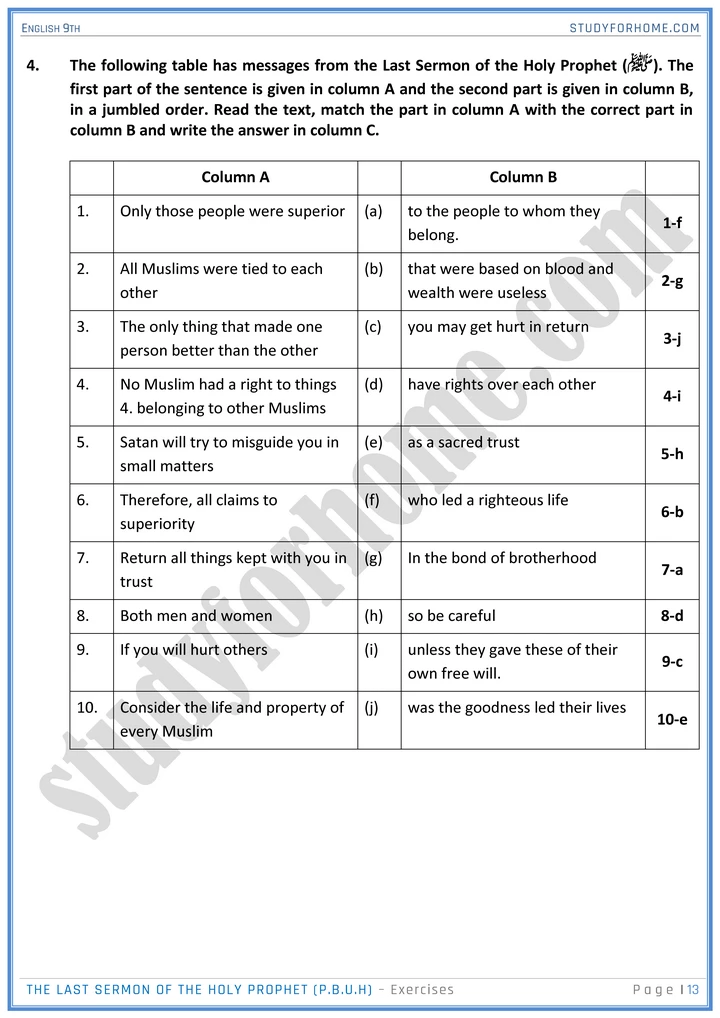 ethics character building solved book exercises english 9th 4