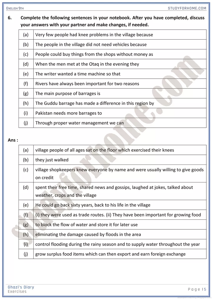 people and places solved book exercise english 9th 5