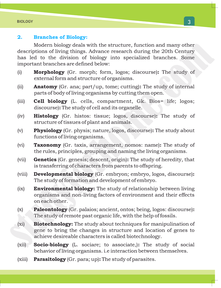 Introduction To Biology - Chapter 1 - Biology 9th Text Book