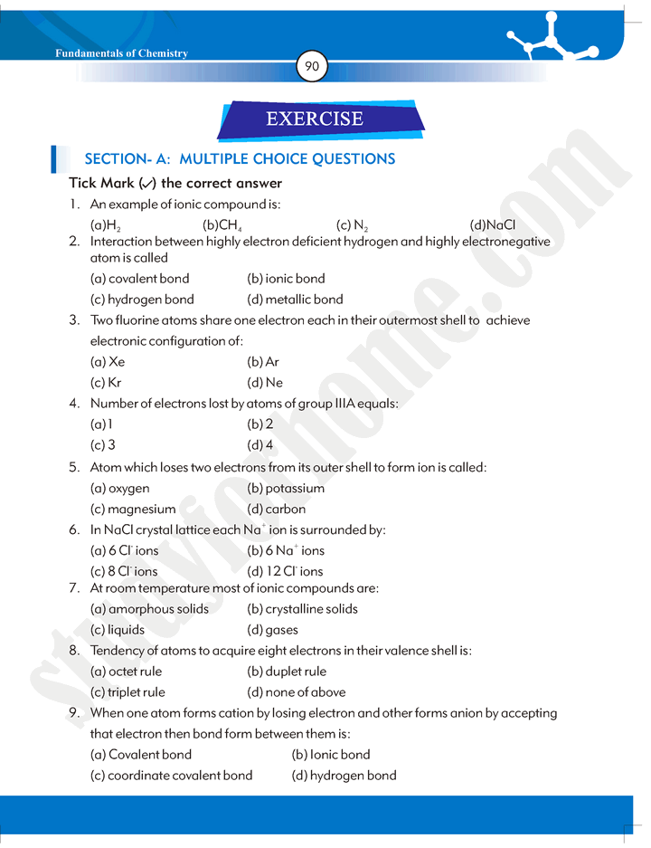 Chemical Bonding - Chapter 4 - Chemistry 9th Text Book