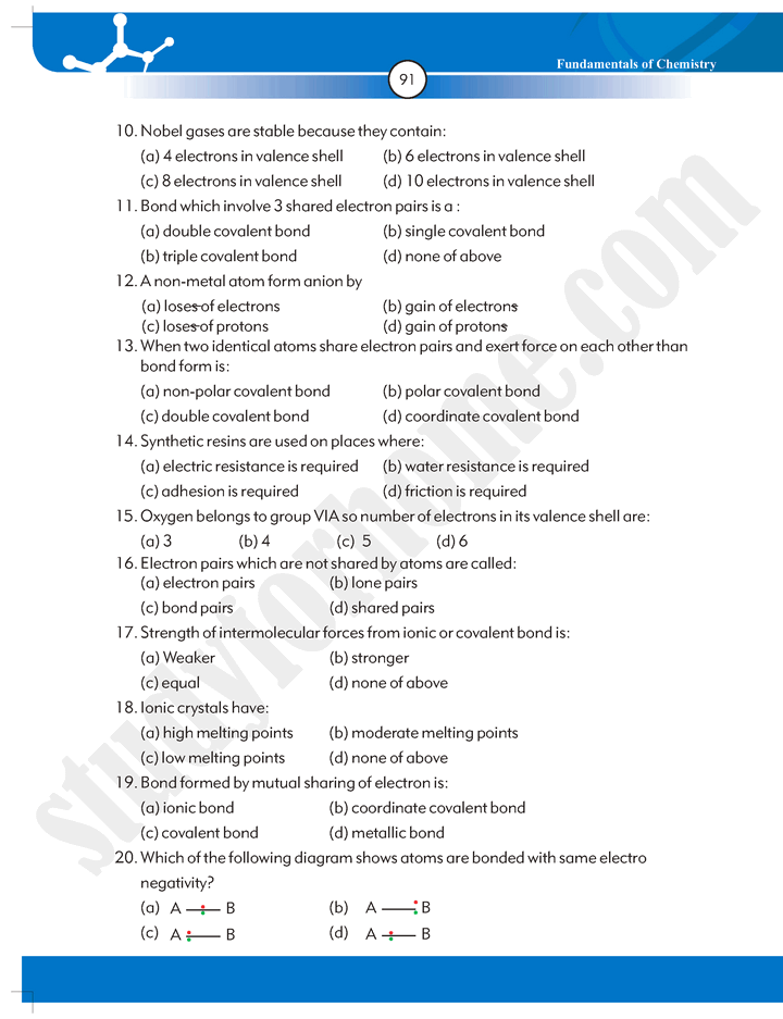 Chemical Bonding - Chapter 4 - Chemistry 9th Text Book