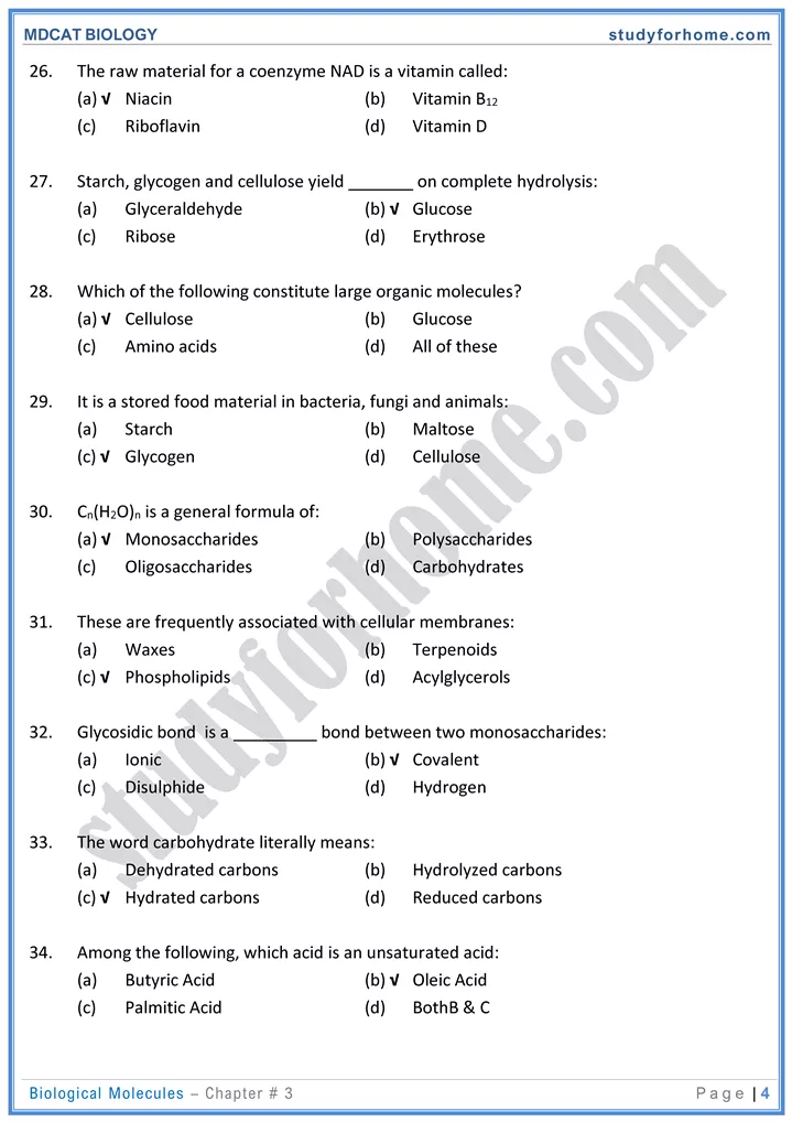 mdcat-biology-chapter-3-biological-molecules-online-mcqs-test-4