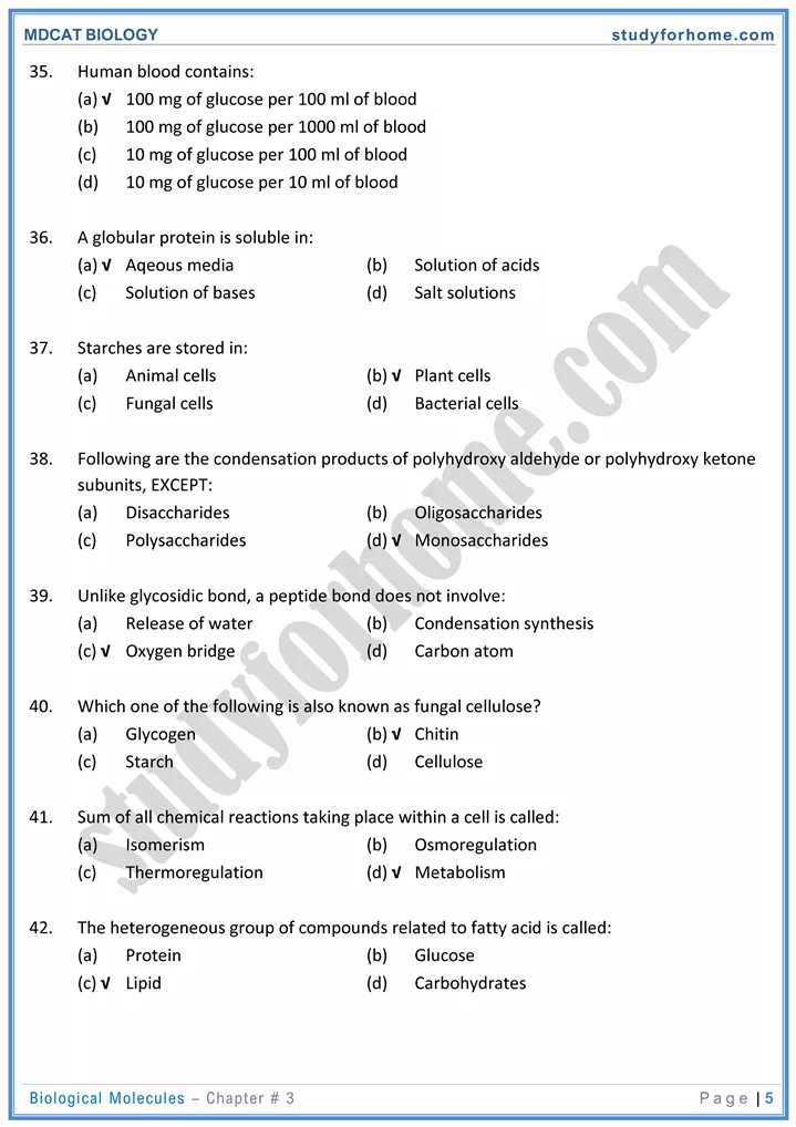 mdcat-biology-chapter-3-biological-molecules-online-mcqs-test-5