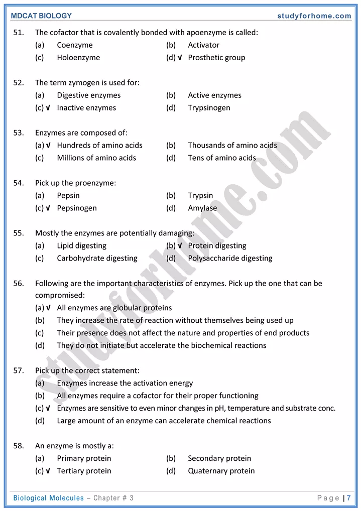 mdcat-biology-chapter-3-biological-molecules-online-mcqs-test-7