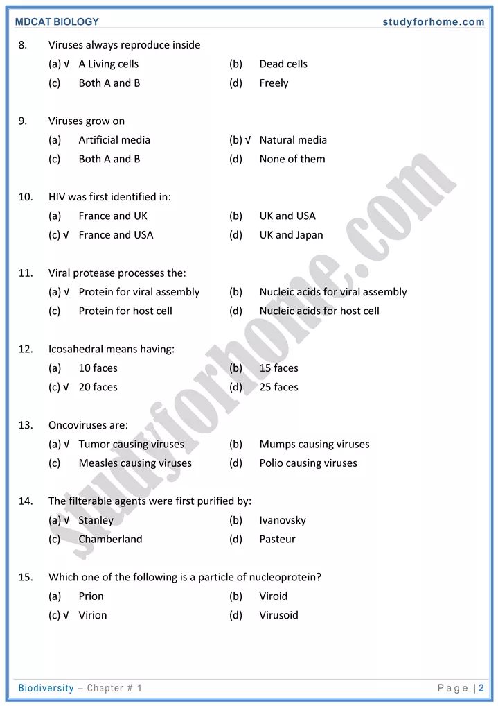 mdcat-biology-chapter-1-biodiversity-online-mcqs-test-2