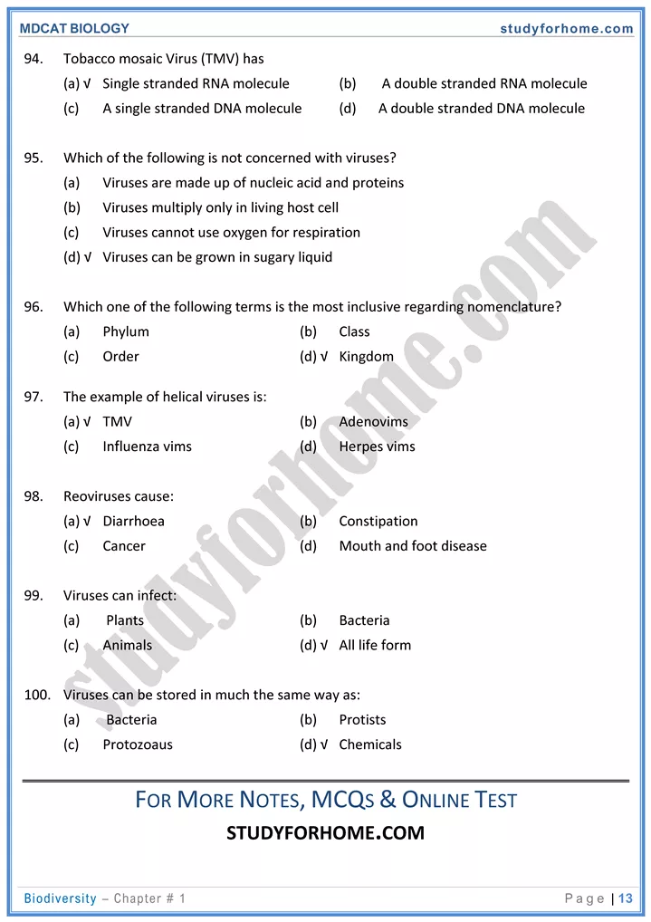 mdcat-biology-chapter-1-biodiversity-online-mcqs-test-13