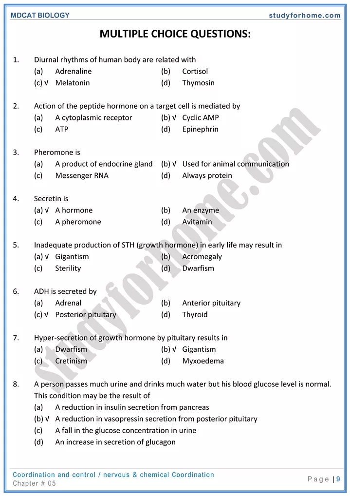 mdcat-biology-chapter-5-coordination-and-control-online-mcqs-test-9