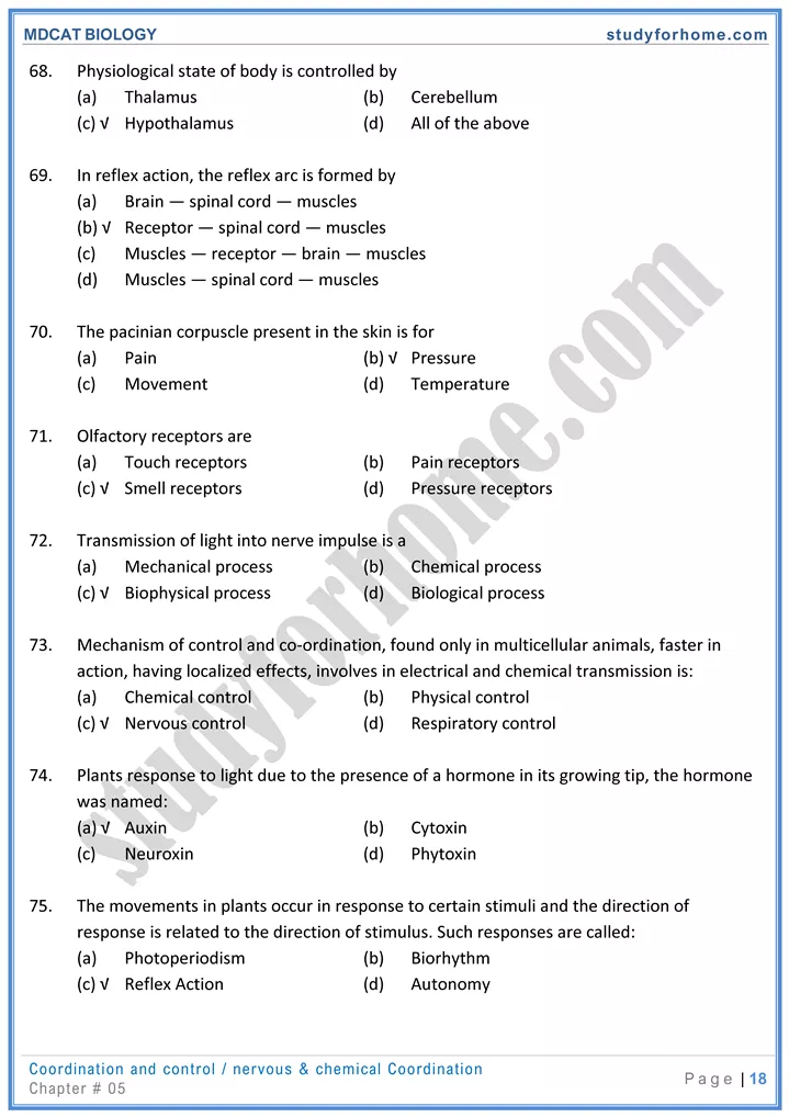 mdcat-biology-chapter-5-coordination-and-control-online-mcqs-test-18