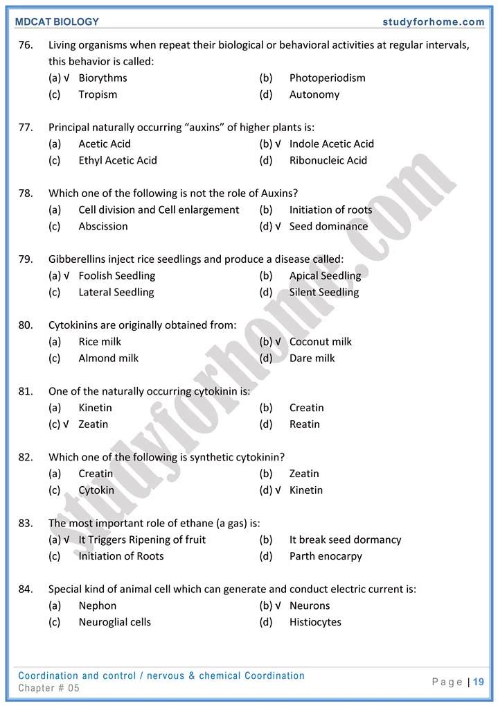 mdcat-biology-chapter-5-coordination-and-control-online-mcqs-test-19