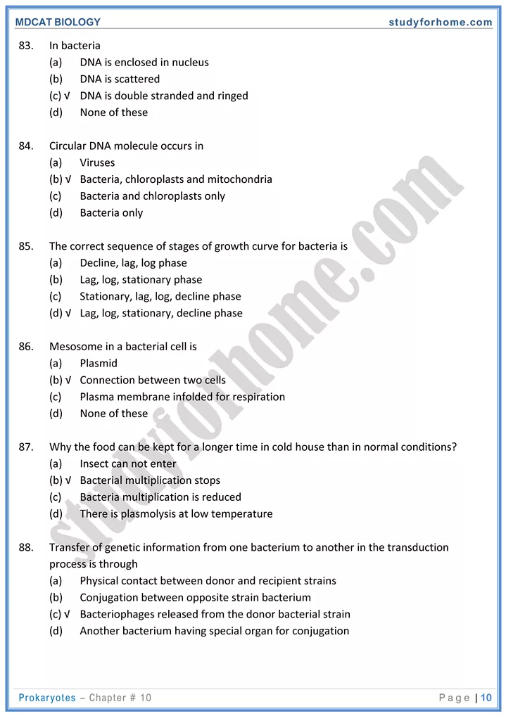 chap 10 prokaryotes biology mdcat 10