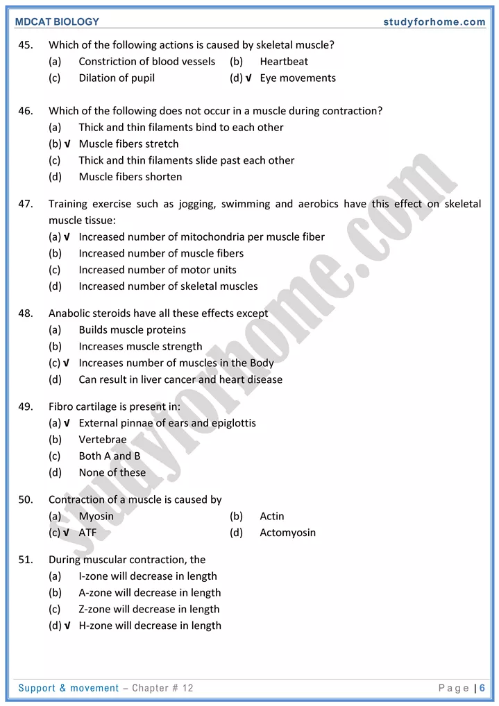 chap 12 support movement biology mdcat 06