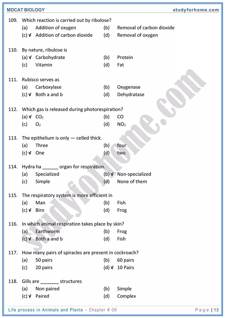 chap 9 life process in animals and plants biology mdcat 13