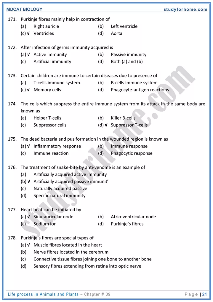 chap 9 life process in animals and plants biology mdcat 21