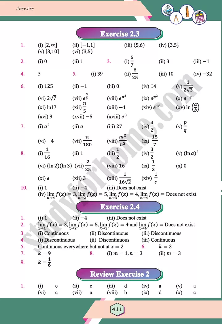 chapter answers maths 12th 03