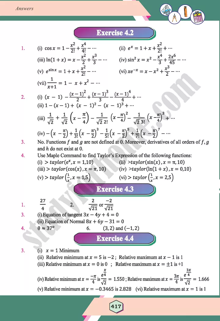 chapter answers maths 12th 09