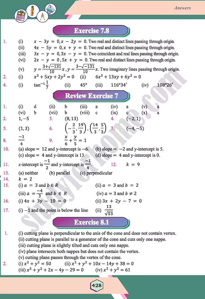 chapter answers maths 12th 20