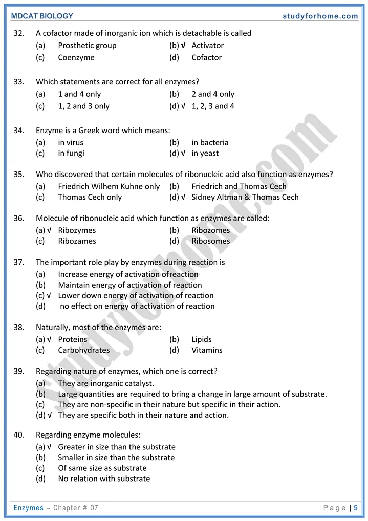 mdcat-biology-chapter-7-enzymes-online-mcqs-test-5