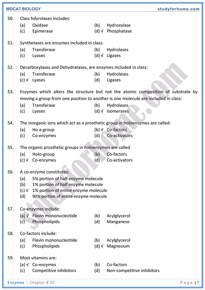 mdcat-biology-chapter-7-enzymes-online-mcqs-test-7