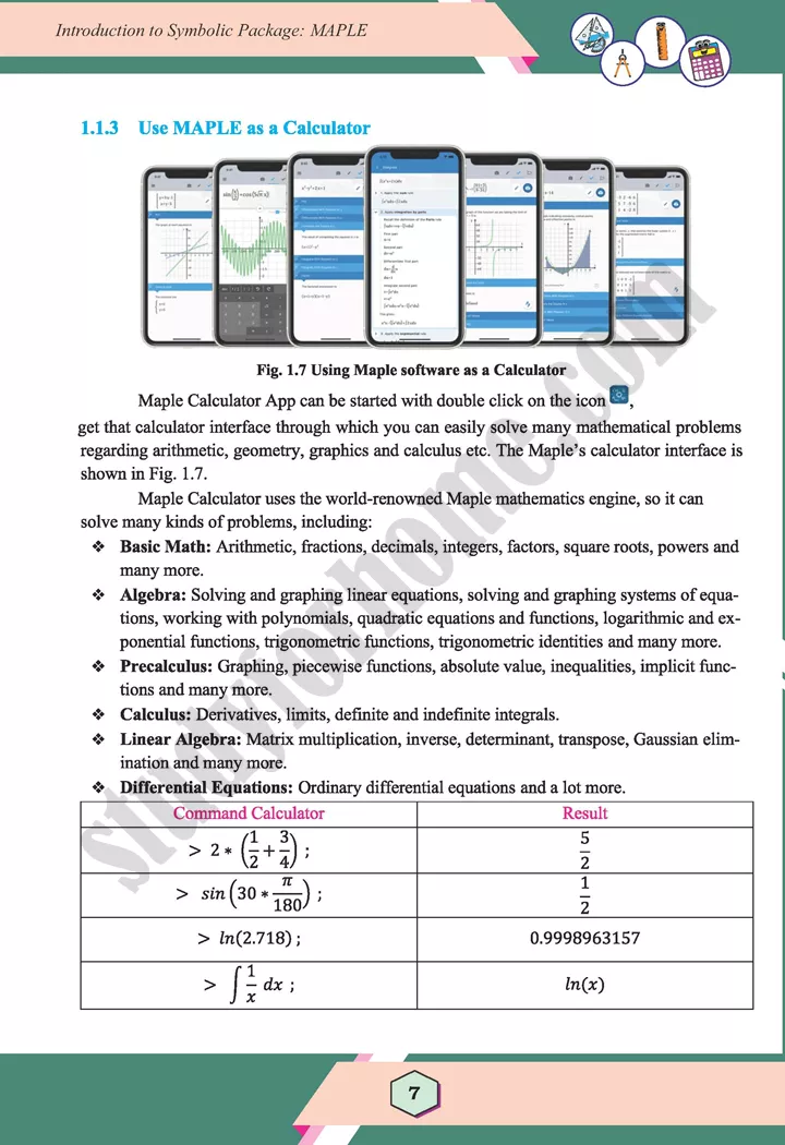 unit 1 introduction to symbolic package maple maths 12th 07