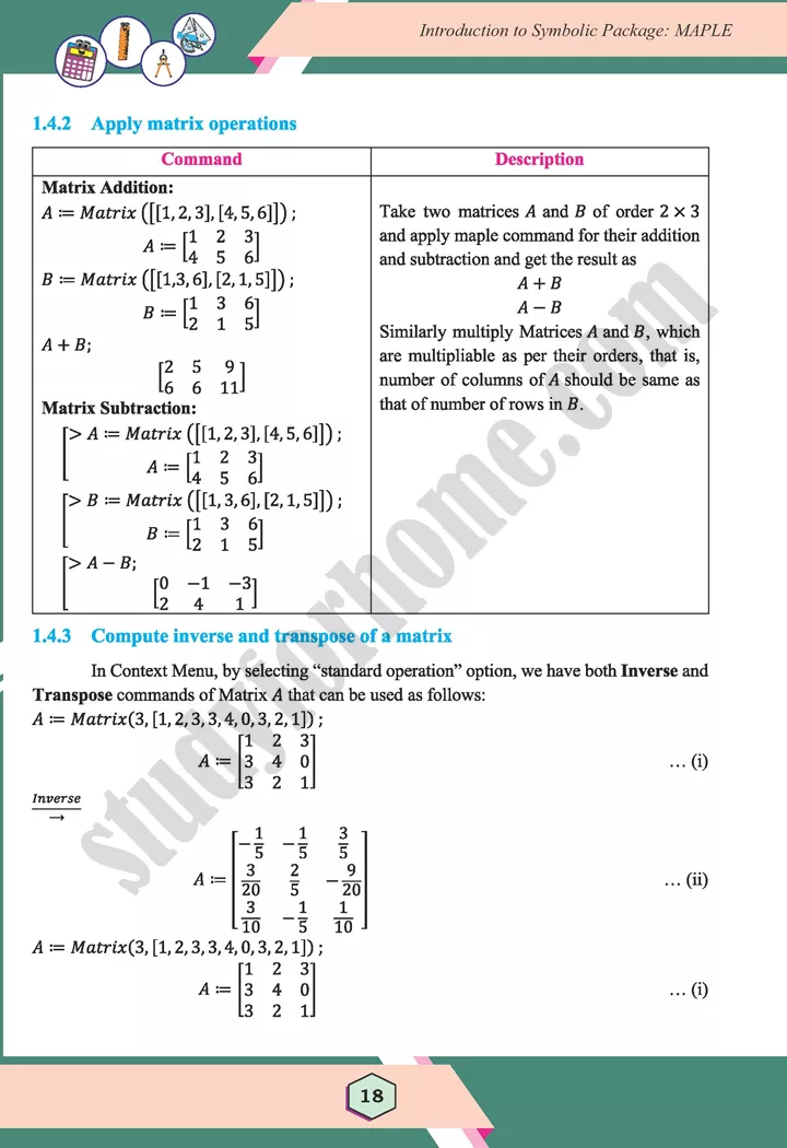 unit 1 introduction to symbolic package maple maths 12th 18