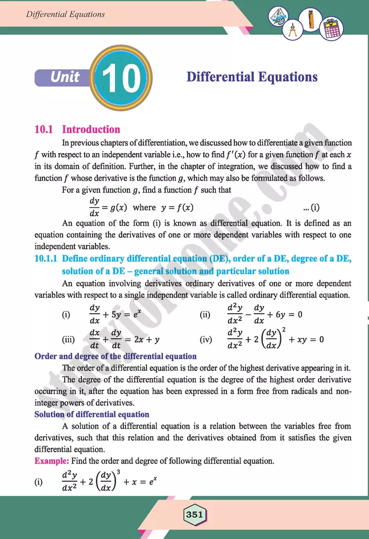 unit 10 differential equations maths 12th 01