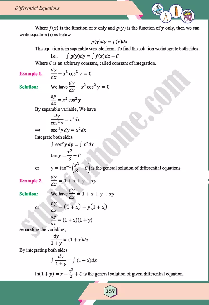 unit 10 differential equations maths 12th 07