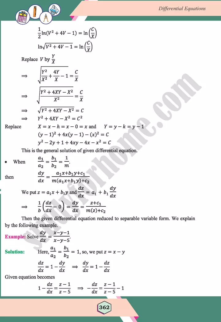 unit 10 differential equations maths 12th 12