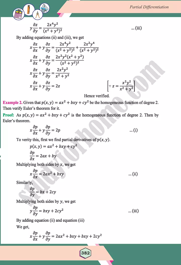 unit 11 partial differentiation maths 12th 08