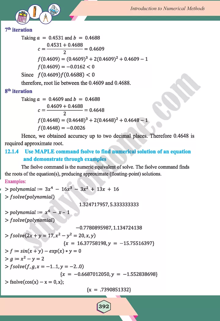 unit 12 introduction to numerical methods maths 12th 05