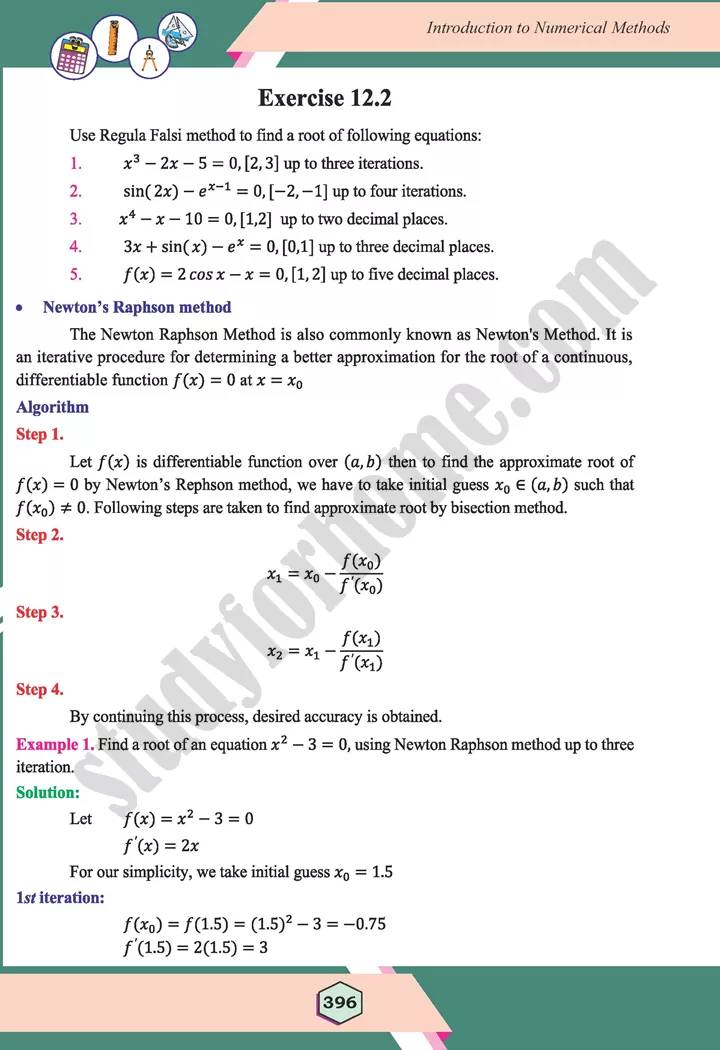 unit 12 introduction to numerical methods maths 12th 09