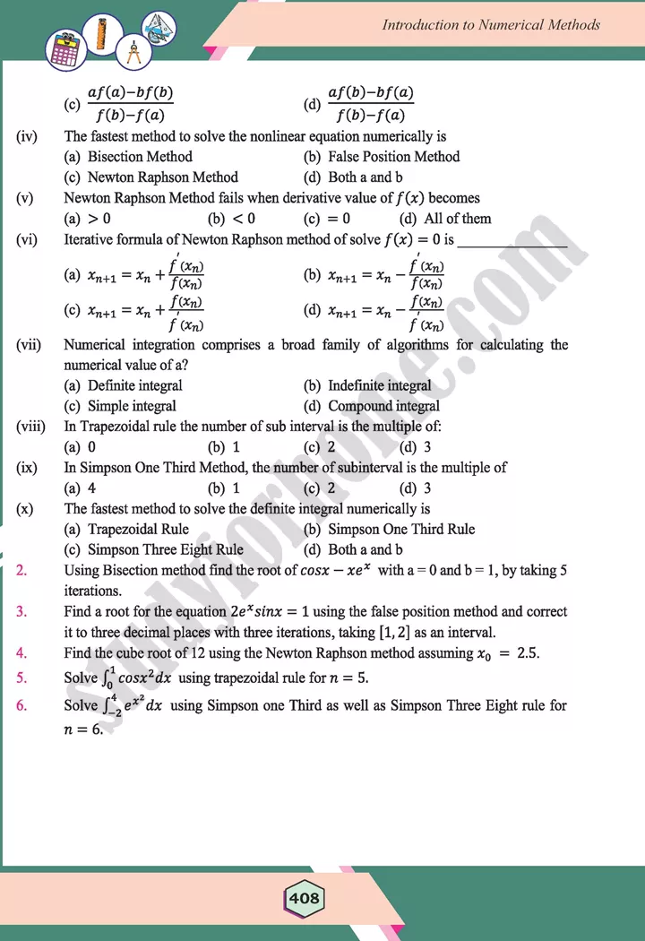 unit 12 introduction to numerical methods maths 12th 21