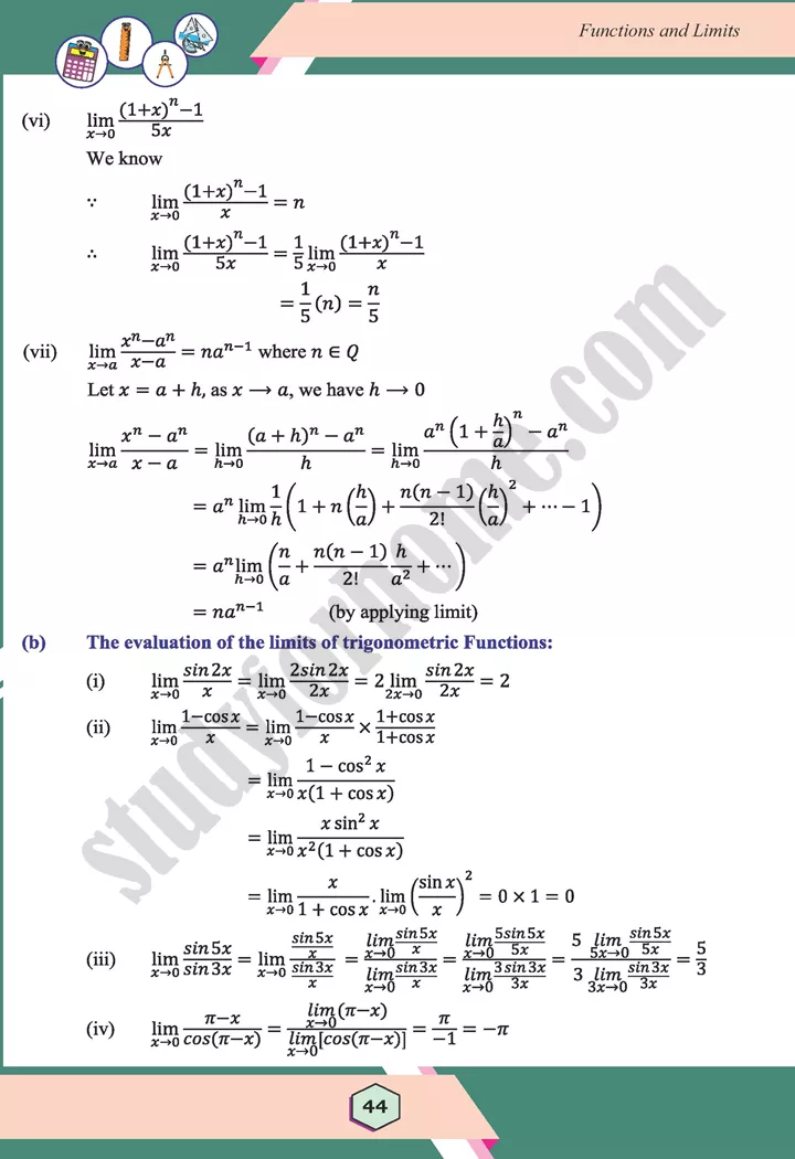 unit 2 functions and limits maths 12th 25