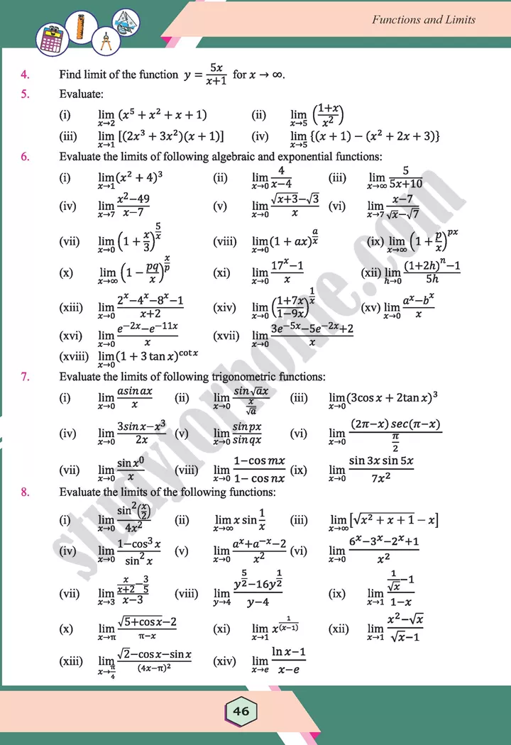 unit 2 functions and limits maths 12th 27