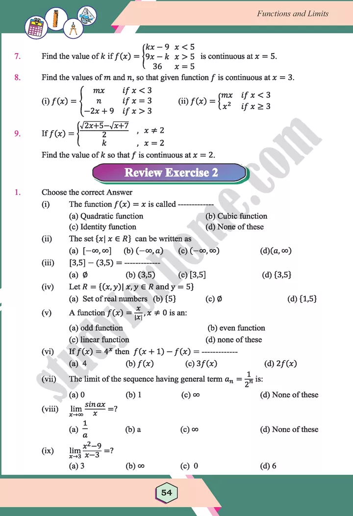 unit 2 functions and limits maths 12th 35