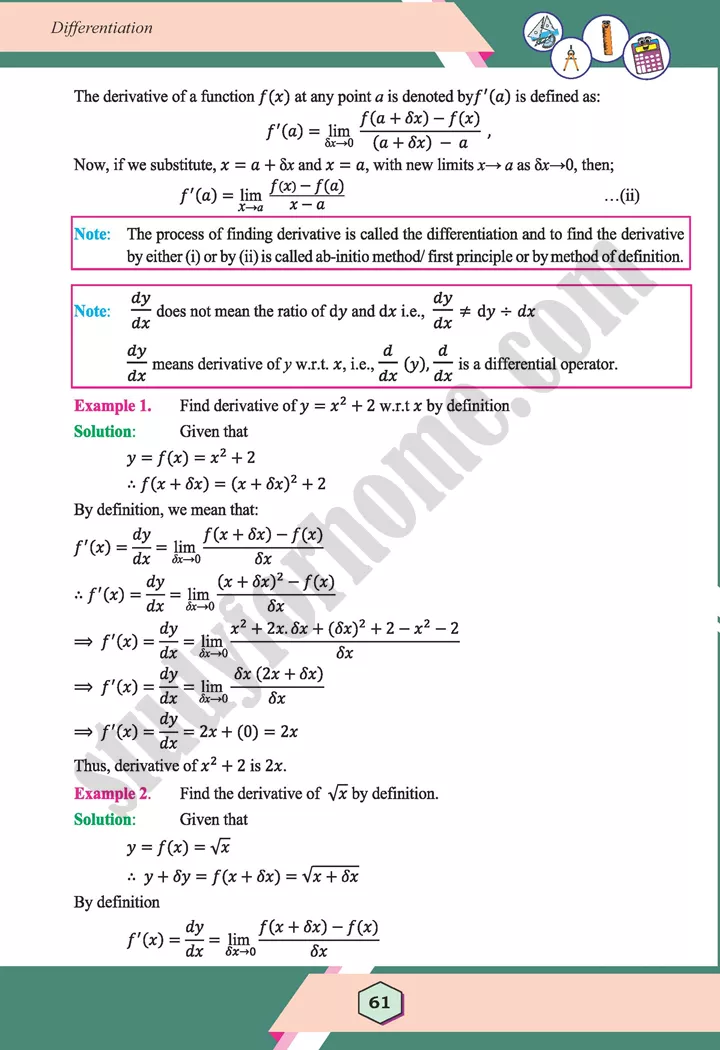 unit 3 differentiation maths 12th 04