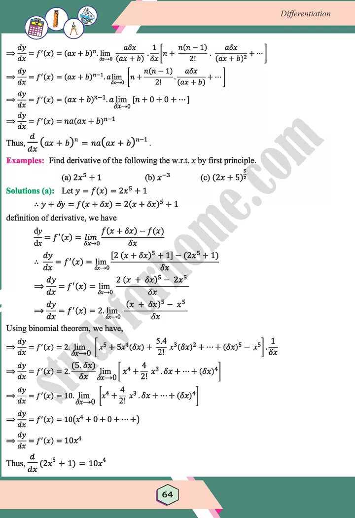 unit 3 differentiation maths 12th 07