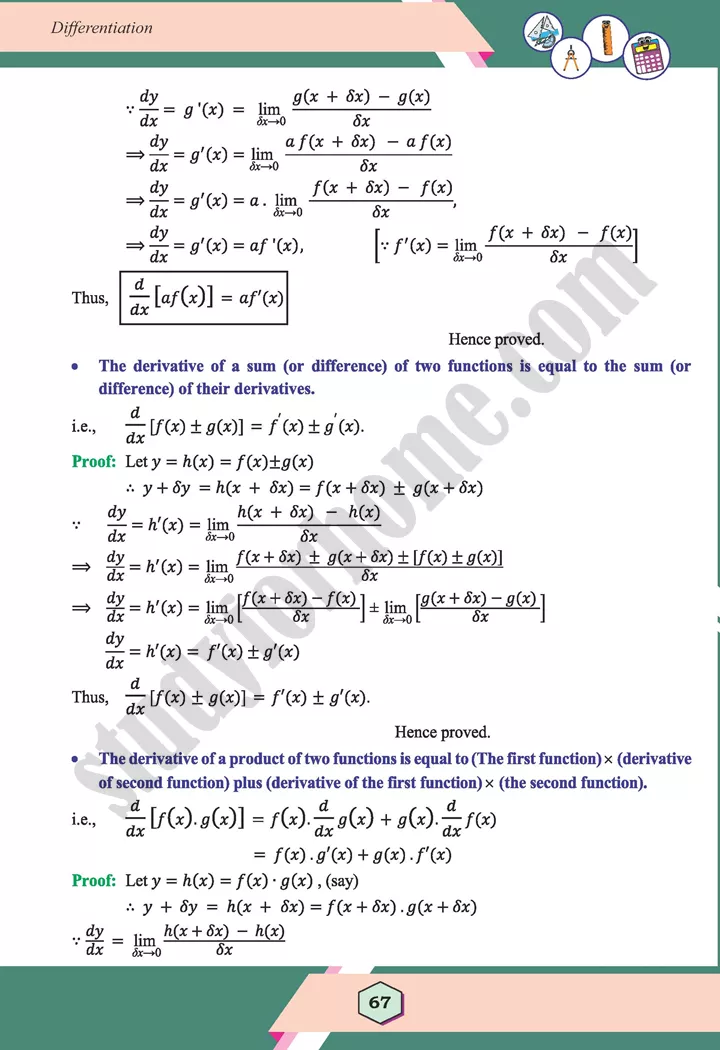 unit 3 differentiation maths 12th 10