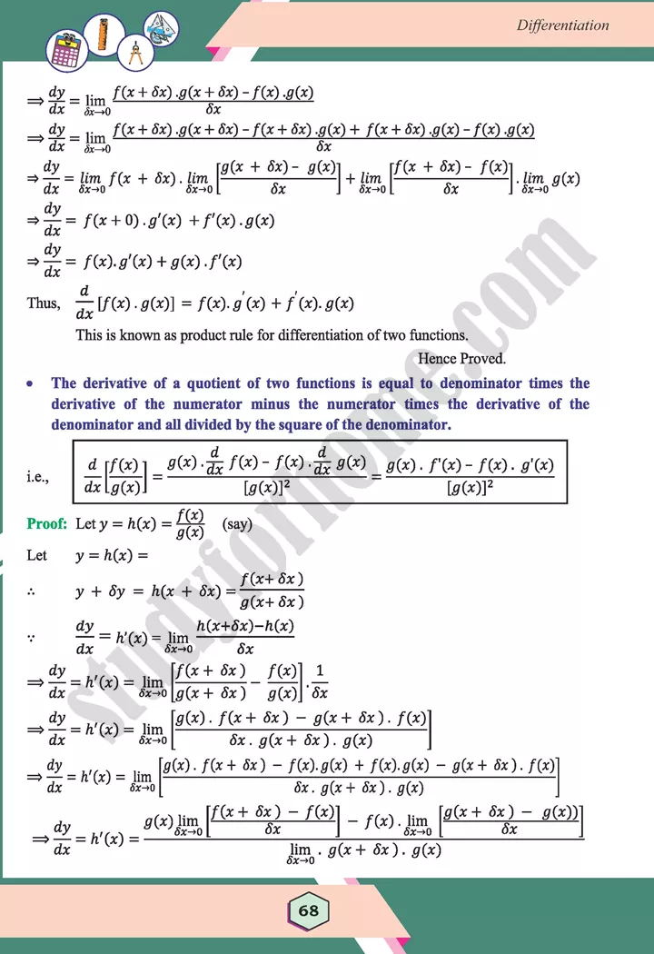 unit 3 differentiation maths 12th 11