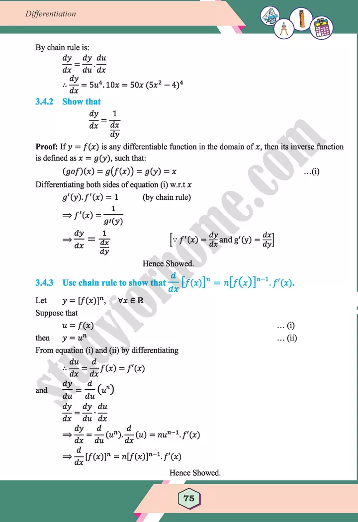 unit 3 differentiation maths 12th 18