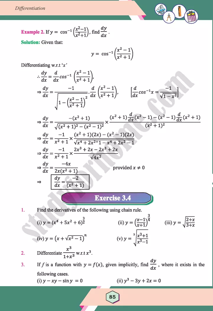 unit 3 differentiation maths 12th 28