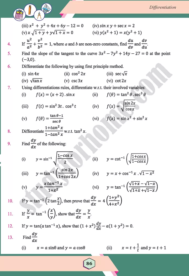 unit 3 differentiation maths 12th 29