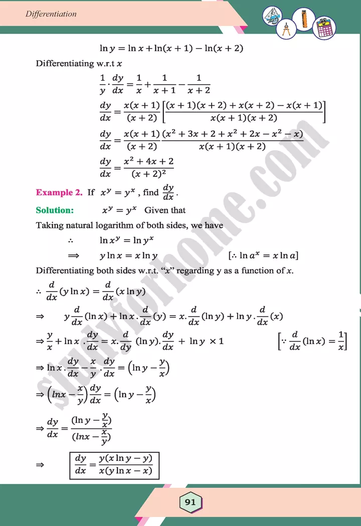 unit 3 differentiation maths 12th 34