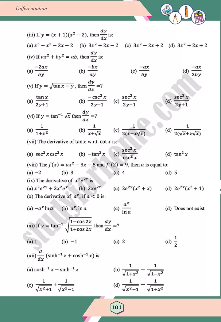 unit 3 differentiation maths 12th 44