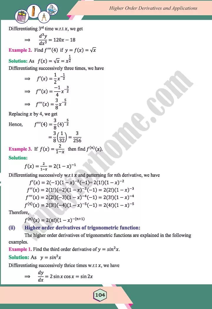 unit 4 higher order derivatives and applications maths 12th 02