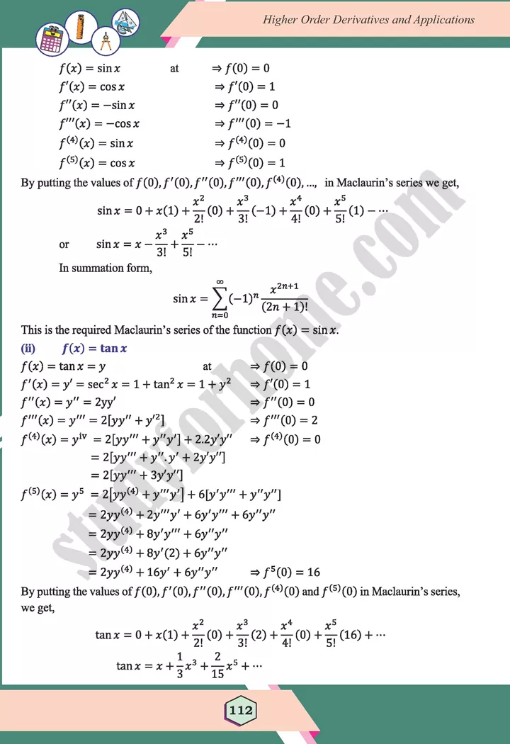 unit 4 higher order derivatives and applications maths 12th 10