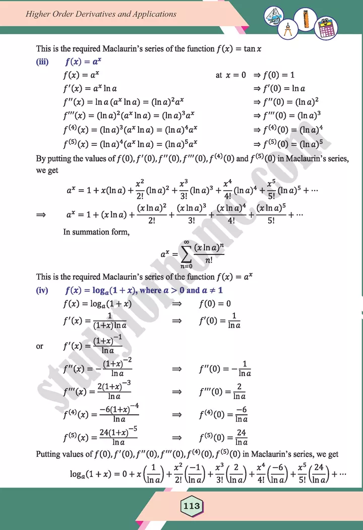 unit 4 higher order derivatives and applications maths 12th 11