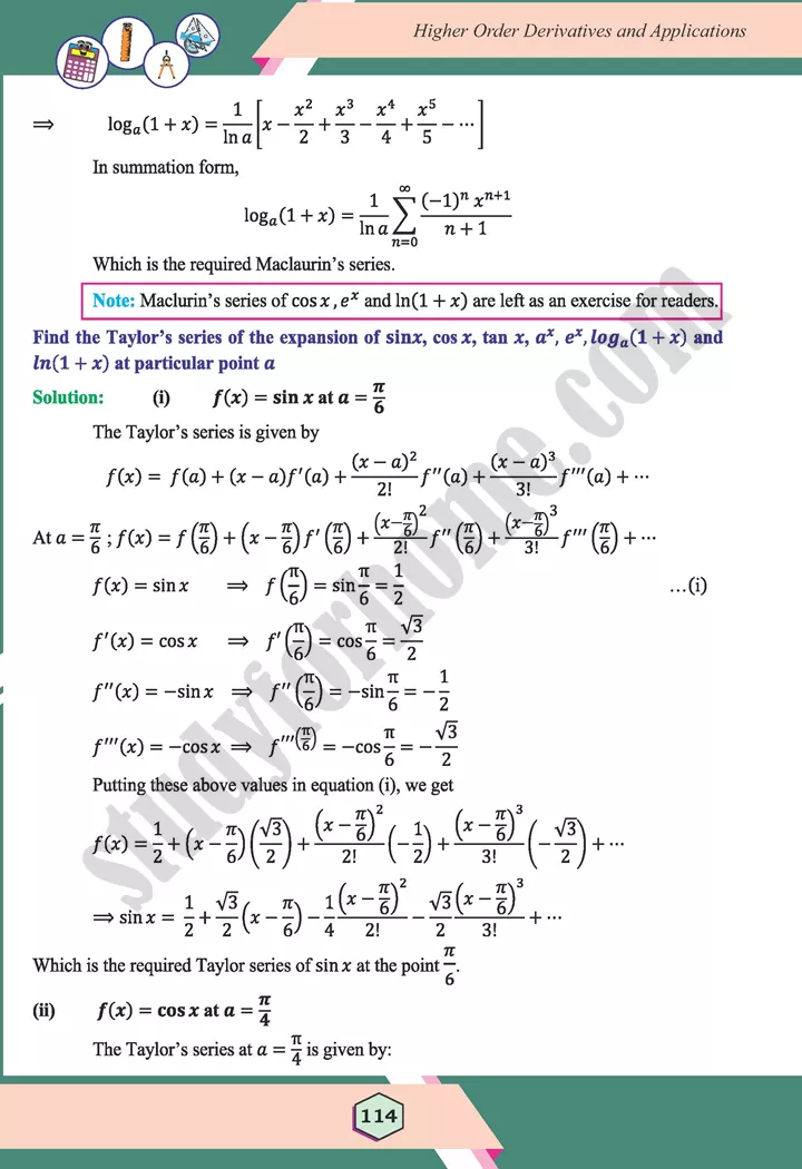 unit 4 higher order derivatives and applications maths 12th 12